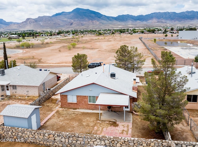 10712 Georgetown St, El Paso, TX 79924 - view from above of property with a mountain backdrop