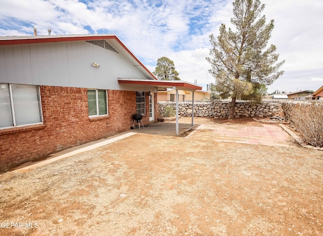 10712 Georgetown St, El Paso, TX 79924 - fenced backyard with a patio