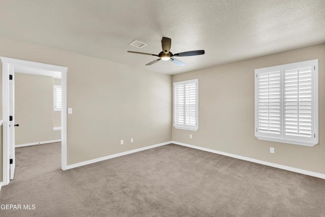 2937 Pino Triste Dr, El Paso, TX 79938 - carpeted empty room featuring ceiling fan and a textured ceiling