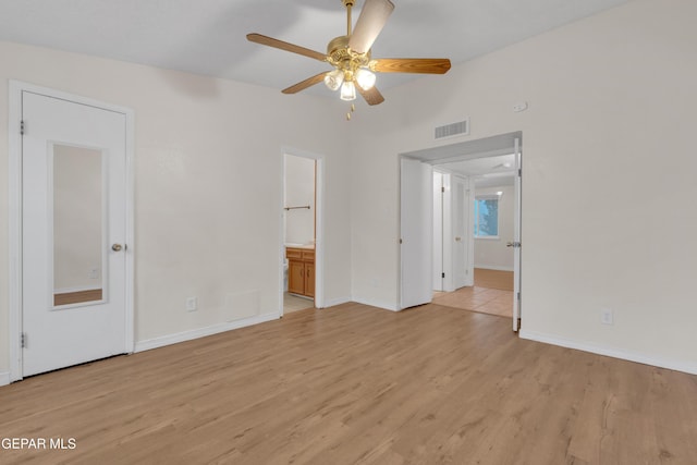 7308 Cerro Negro Dr, El Paso, TX 79912 - unfurnished bedroom with light wood-style flooring and ensuite bathroom
