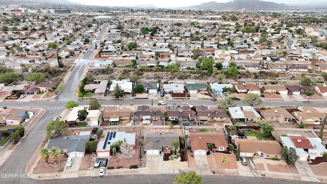 7308 Cerro Negro Dr, El Paso, TX 79912 - aerial view of property and surrounding area featuring a mountainous background and nearby suburban area