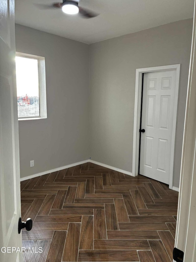 5789 Mountain Sun Dr, El Paso, TX 79938 - unfurnished room with a ceiling fan and baseboards