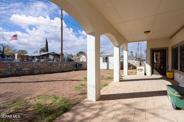 10728 Regina Dr, Socorro, TX 79927 - fenced backyard with a patio area