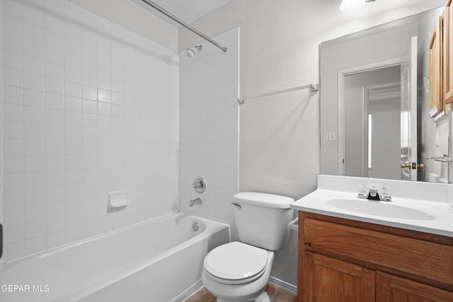12920 Tierra Salas Dr, El Paso, TX 79938 - full bathroom featuring vanity, a textured wall, and shower / bathtub combination