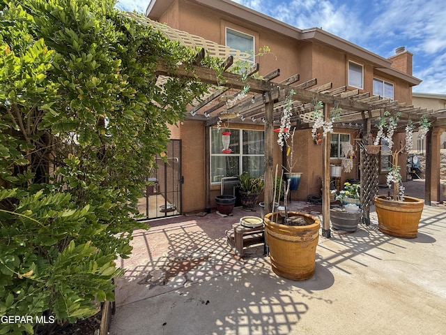14177 Spanish Point Dr, El Paso, TX 79938 - view of patio featuring a pergola