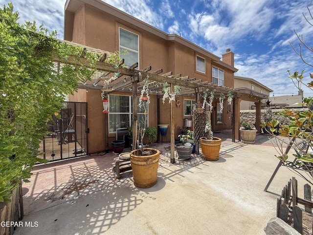 14177 Spanish Point Dr, El Paso, TX 79938 - view of patio featuring a pergola