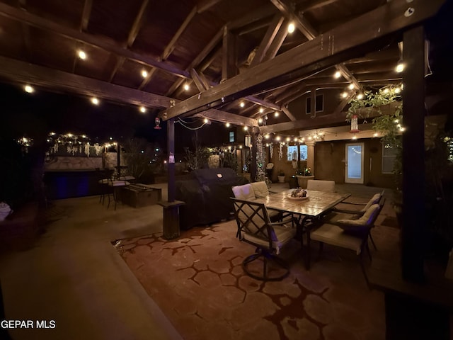 14177 Spanish Point Dr, El Paso, TX 79938 - dining area with lofted ceiling