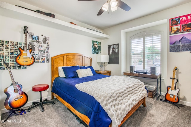 5705 Valley Lilac Ln, El Paso, TX 79932 - carpeted bedroom featuring baseboards and ceiling fan