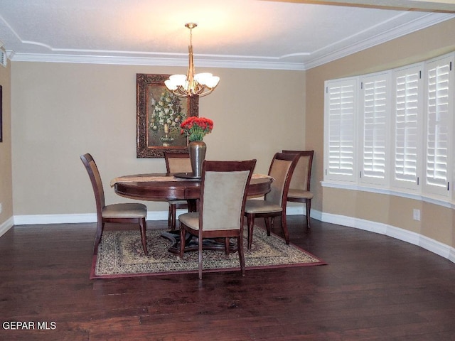 10945 Gary Player Dr, El Paso, TX 79935 - dining space featuring a chandelier, ornamental molding, and wood finished floors