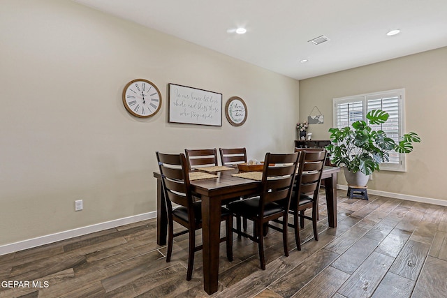14753 Charles Foster Ave, El Paso, TX 79938 - dining room with dark wood-style floors and recessed lighting