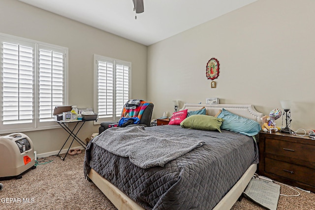 14753 Charles Foster Ave, El Paso, TX 79938 - carpeted bedroom with baseboards and a ceiling fan