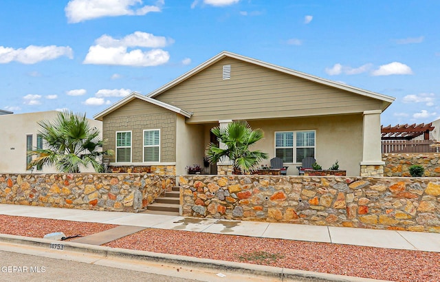 14753 Charles Foster Ave, El Paso, TX 79938 - view of front of house with stucco siding and stone siding