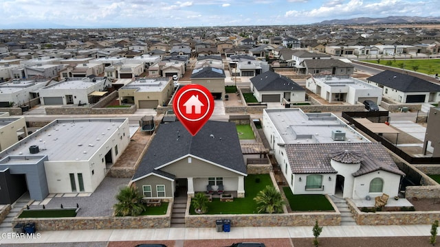 14753 Charles Foster Ave, El Paso, TX 79938 - aerial perspective of suburban area featuring a mountainous background