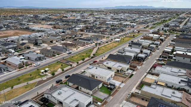14753 Charles Foster Ave, El Paso, TX 79938 - aerial view of property and surrounding area with nearby suburban area and a mountain backdrop