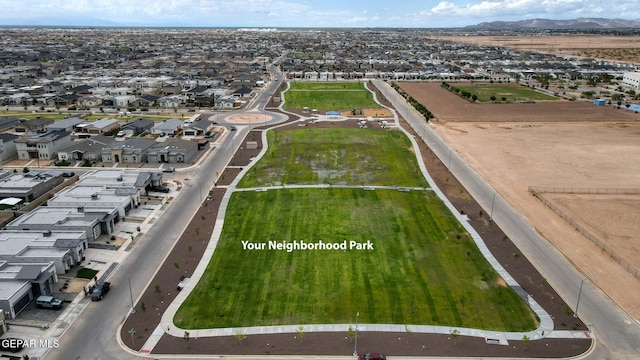 14753 Charles Foster Ave, El Paso, TX 79938 - aerial view of property's location with a mountain backdrop and nearby suburban area