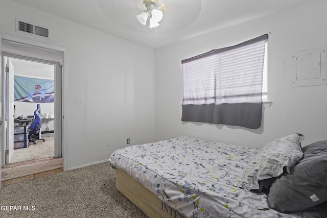 10106 Mercedes St, El Paso, TX 79924 - bedroom with carpet floors and a ceiling fan