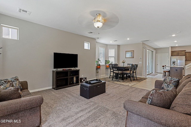 2116 Tim Foster St, El Paso, TX 79938 - living room featuring ceiling fan and recessed lighting
