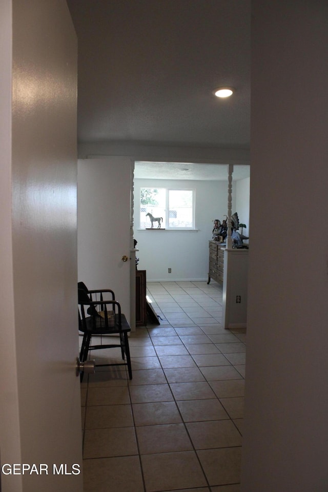 5124 Edmonton Ave, El Paso, TX 79924 - hallway with tile patterned floors and recessed lighting