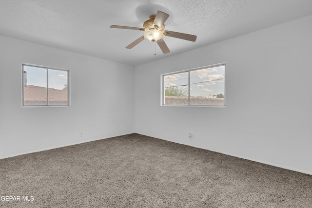 6033 Isabella Dr, El Paso, TX 79912 - carpeted spare room featuring ceiling fan and a textured ceiling