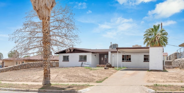 6033 Isabella Dr, El Paso, TX 79912 - view of front of property with concrete driveway and stucco siding