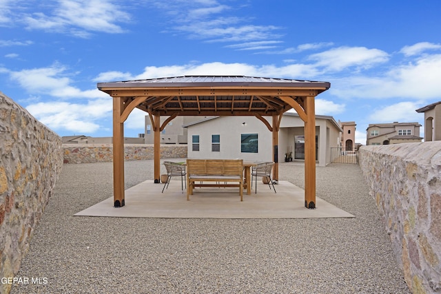 2308 Enchanted Quail, El Paso, TX 79911 - fenced backyard featuring a gazebo and a patio area
