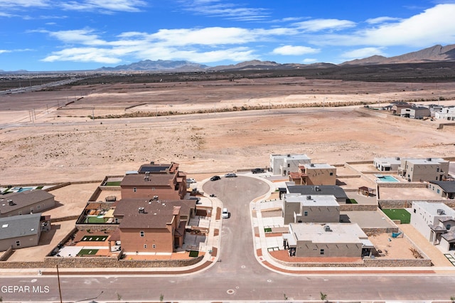 2308 Enchanted Quail, El Paso, TX 79911 - aerial perspective of suburban area with a mountainous background and a desert landscape