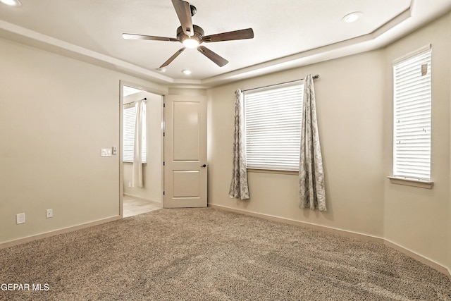 14512 Dominic Azcarate Dr, El Paso, TX 79938 - spare room featuring ceiling fan, carpet, and recessed lighting