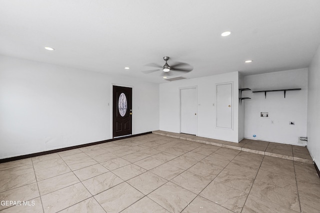 12290 Tierra Bella Dr, El Paso, TX 79938 - spare room with recessed lighting and ceiling fan