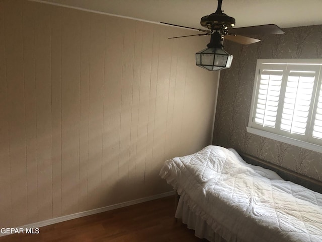 10309 Woodruff Ct, El Paso, TX 79925 - bedroom with wood finished floors and a ceiling fan