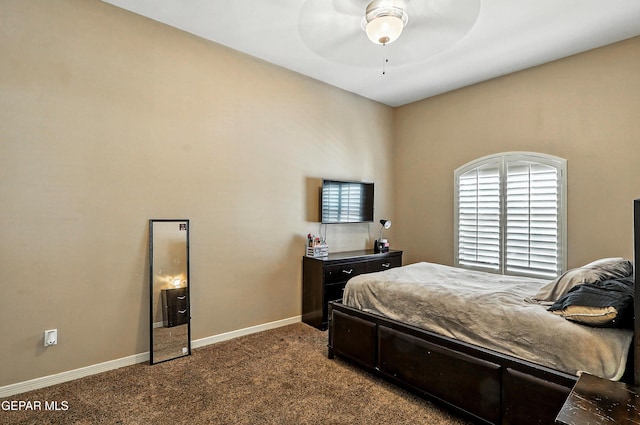 14552 Long Shadow Ave, El Paso, TX 79938 - bedroom featuring dark colored carpet and a ceiling fan