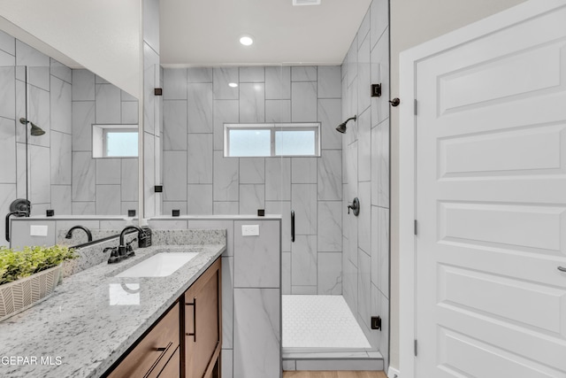 11157 Blazing Star Pl, El Paso, TX 79934 - full bathroom with a stall shower, vanity, and plenty of natural light