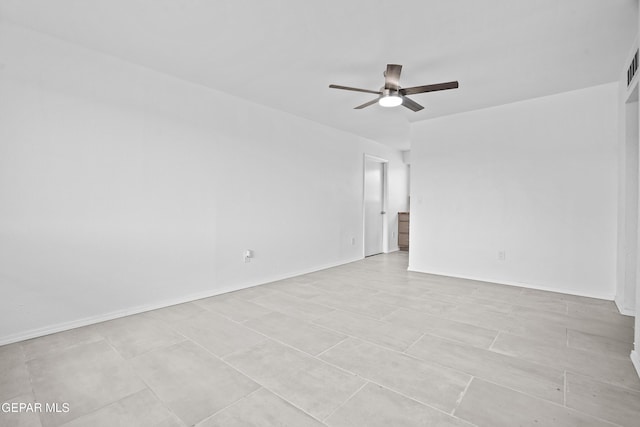 205 Caribe Cir, El Paso, TX 79927 - unfurnished room with a ceiling fan and baseboards