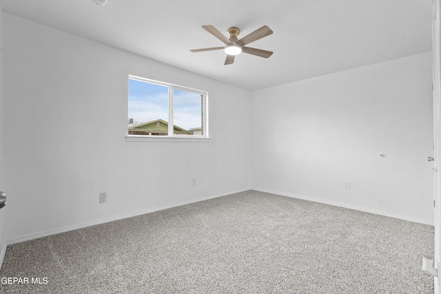 205 Caribe Cir, El Paso, TX 79927 - carpeted empty room with ceiling fan and baseboards