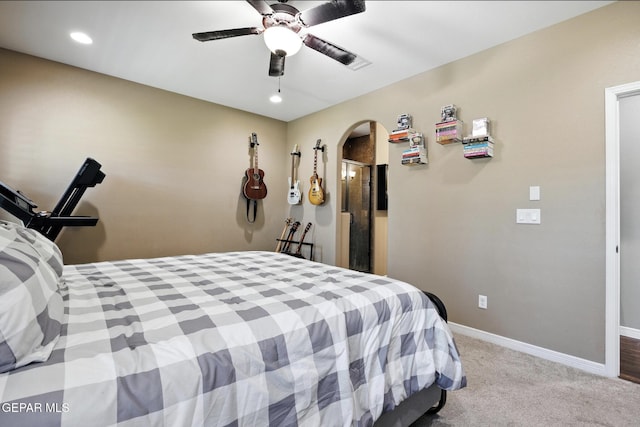 14516 Jesus Almeida, El Paso, TX 79938 - carpeted bedroom featuring recessed lighting and ceiling fan