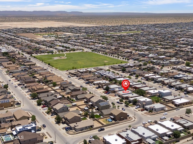 14516 Jesus Almeida, El Paso, TX 79938 - aerial view of property's location with a mountain backdrop and nearby suburban area