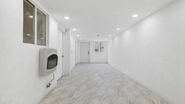 2123 Magoffin Ave, El Paso, TX 79901 - hall featuring heating unit and recessed lighting