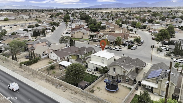 12372 Robert Dahl Dr, El Paso, TX 79938 - aerial perspective of suburban area featuring mountains