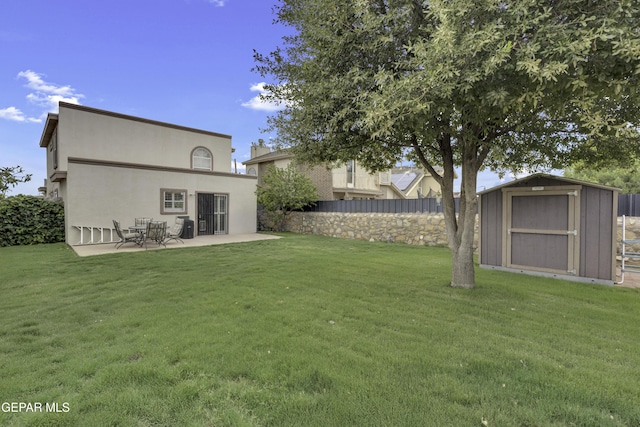 12372 Robert Dahl Dr, El Paso, TX 79938 - view of yard with a shed and a patio area