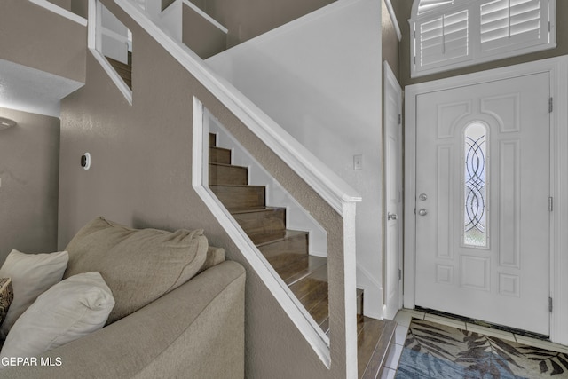 12372 Robert Dahl Dr, El Paso, TX 79938 - foyer entrance with stairs