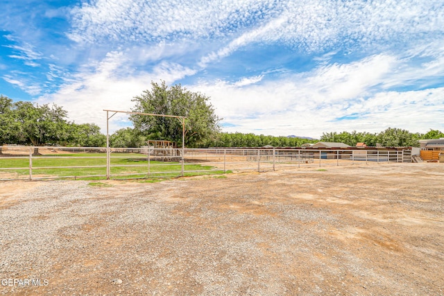 1624 Vinton Rd, Anthony, NM 88021 - view of yard featuring an exterior structure, an outdoor structure, and a view of rural / pastoral area