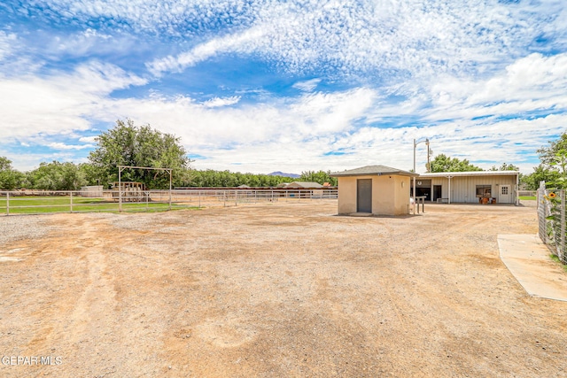 1624 Vinton Rd, Anthony, NM 88021 - view of yard featuring an outbuilding, a rural view, and an exterior structure