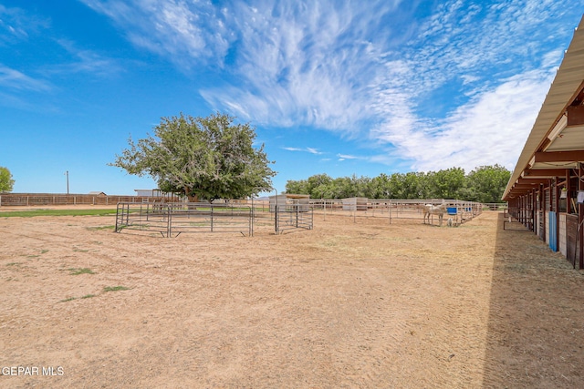 1624 Vinton Rd, Anthony, NM 88021 - view of yard with an exterior structure, an outdoor structure, and a view of rural / pastoral area
