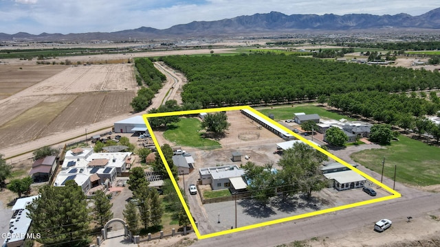 1624 Vinton Rd, Anthony, NM 88021 - overview of rural landscape featuring mountains and property parcel outlined