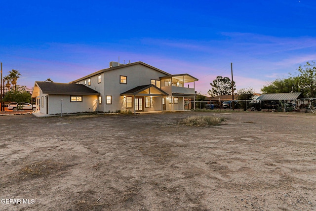 8921 Gemotes Pl, El Paso, TX 79907 - back of property with stucco siding