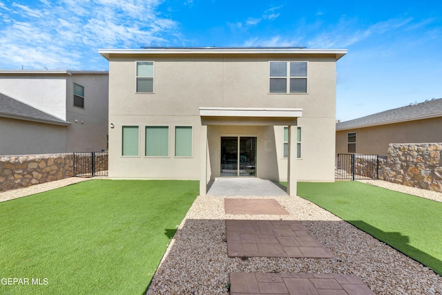 1649 Sam Dominguez, El Paso, TX 79928 - rear view of house featuring a fenced backyard, stucco siding, and a patio