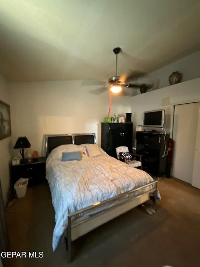 11816 Oxcart Run St, El Paso, TX 79936 - bedroom featuring light colored carpet and a ceiling fan