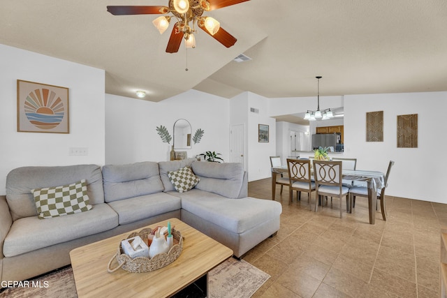 5609 Rick Husband Dr, El Paso, TX 79934 - living area with a ceiling fan