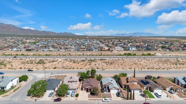 5609 Rick Husband Dr, El Paso, TX 79934 - aerial view of residential area featuring a mountain backdrop