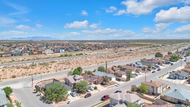 5609 Rick Husband Dr, El Paso, TX 79934 - aerial view of residential area featuring a mountain backdrop