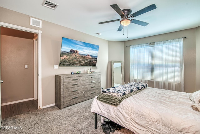 12140 Mesquite Thorn Dr, El Paso, TX 79934 - carpeted bedroom featuring baseboards and ceiling fan
